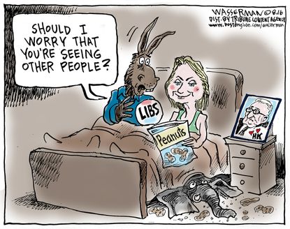Political cartoon US&nbsp;Clinton election 2016 cheating on liberals
