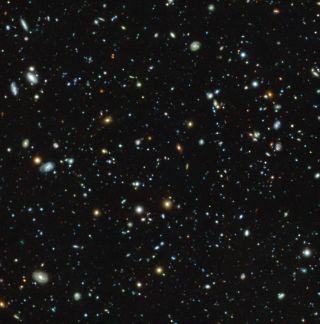 The European Southern Observatory's Muse instrument on the Very Large Telescope in Chile captured this view of galaxies in a region of sky included in the Hubble Space Telescope's Ultra Deep Field survey. Muse discovered 72 never-before-seen galaxies in the region.