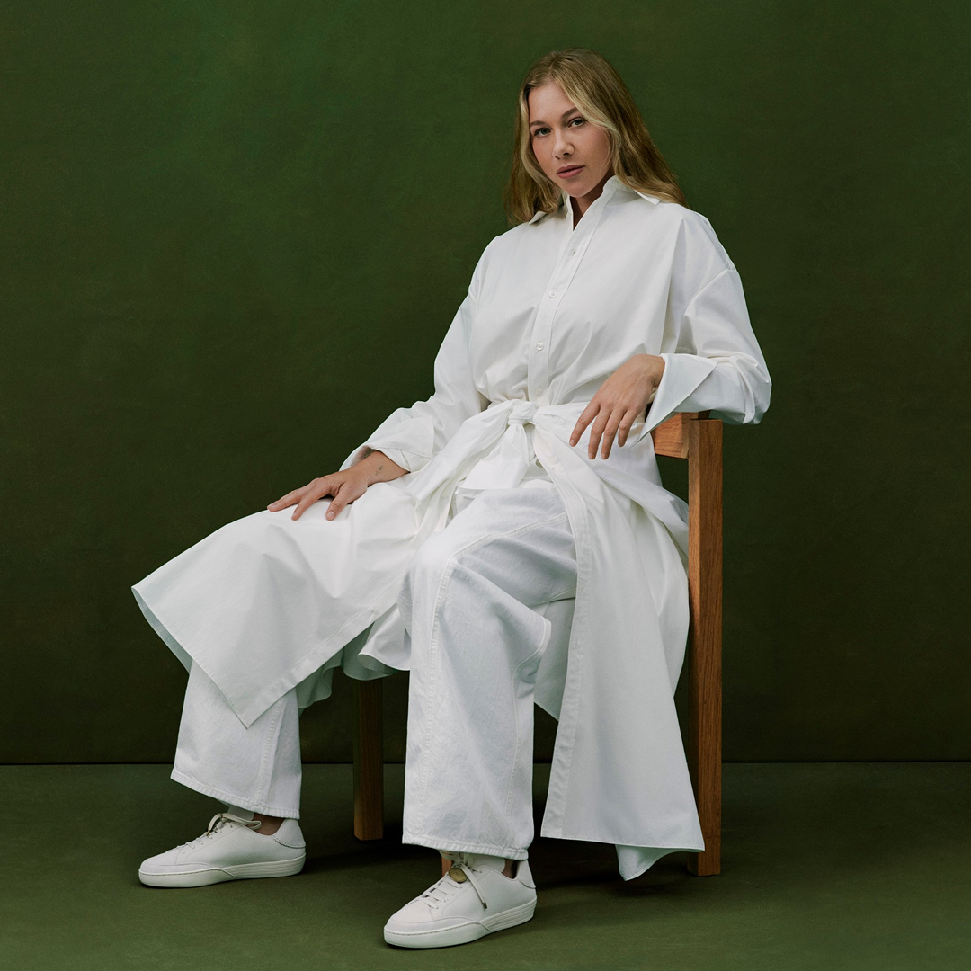 Amanda Anisimova wearing the Centre sneaker from the Nike x Kallmeyer collaboration.