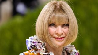 Anna Wintour with blunt bob with bangs