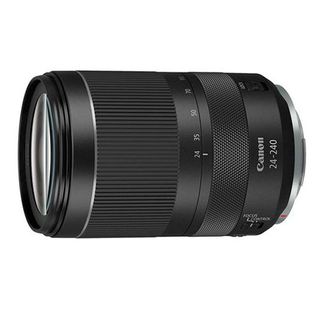 Canon RF 24-240mm f4-6.3 IS USM lens on a white background