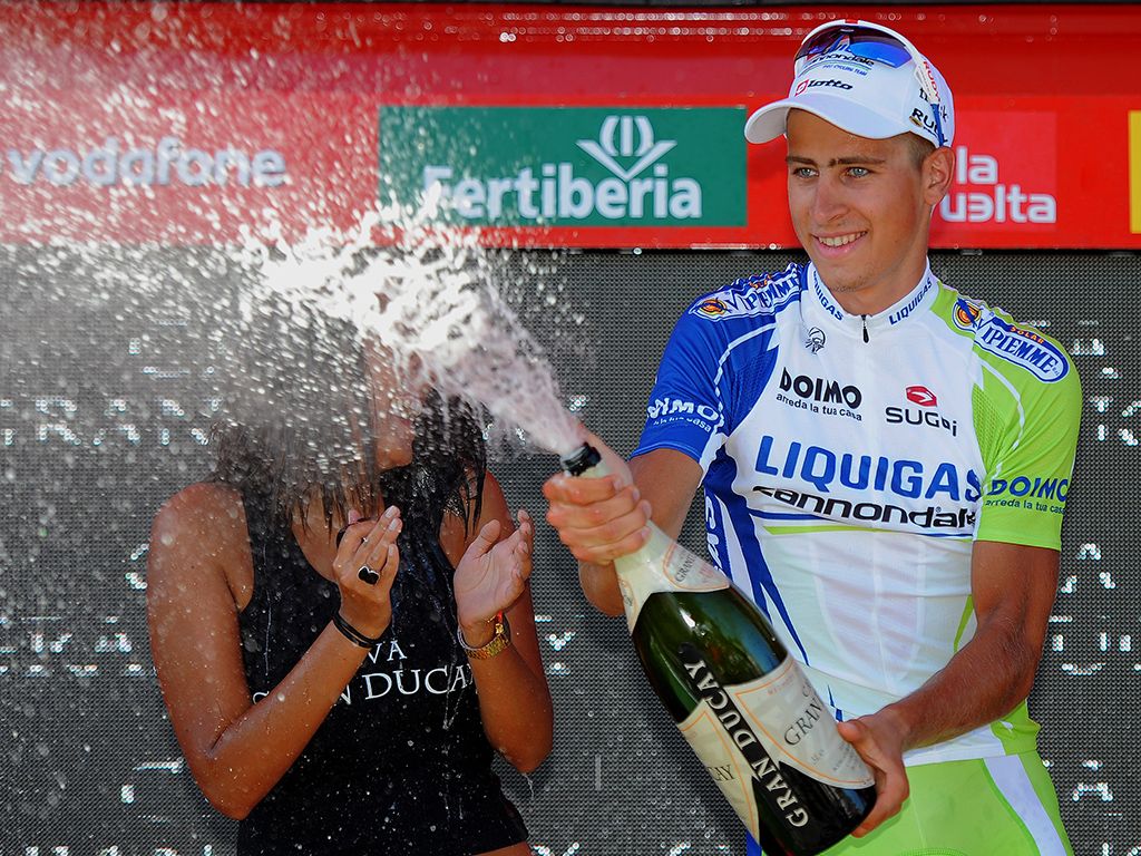 Three stage victories and two second places on his debut Grand Tour