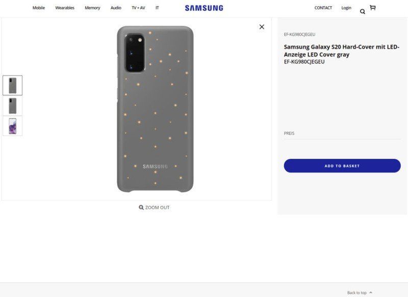 Galaxy S20 LED Cover Case