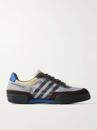 + Craig Green Squash Polta Akh Printed Mesh, Suede and Leather Sneakers