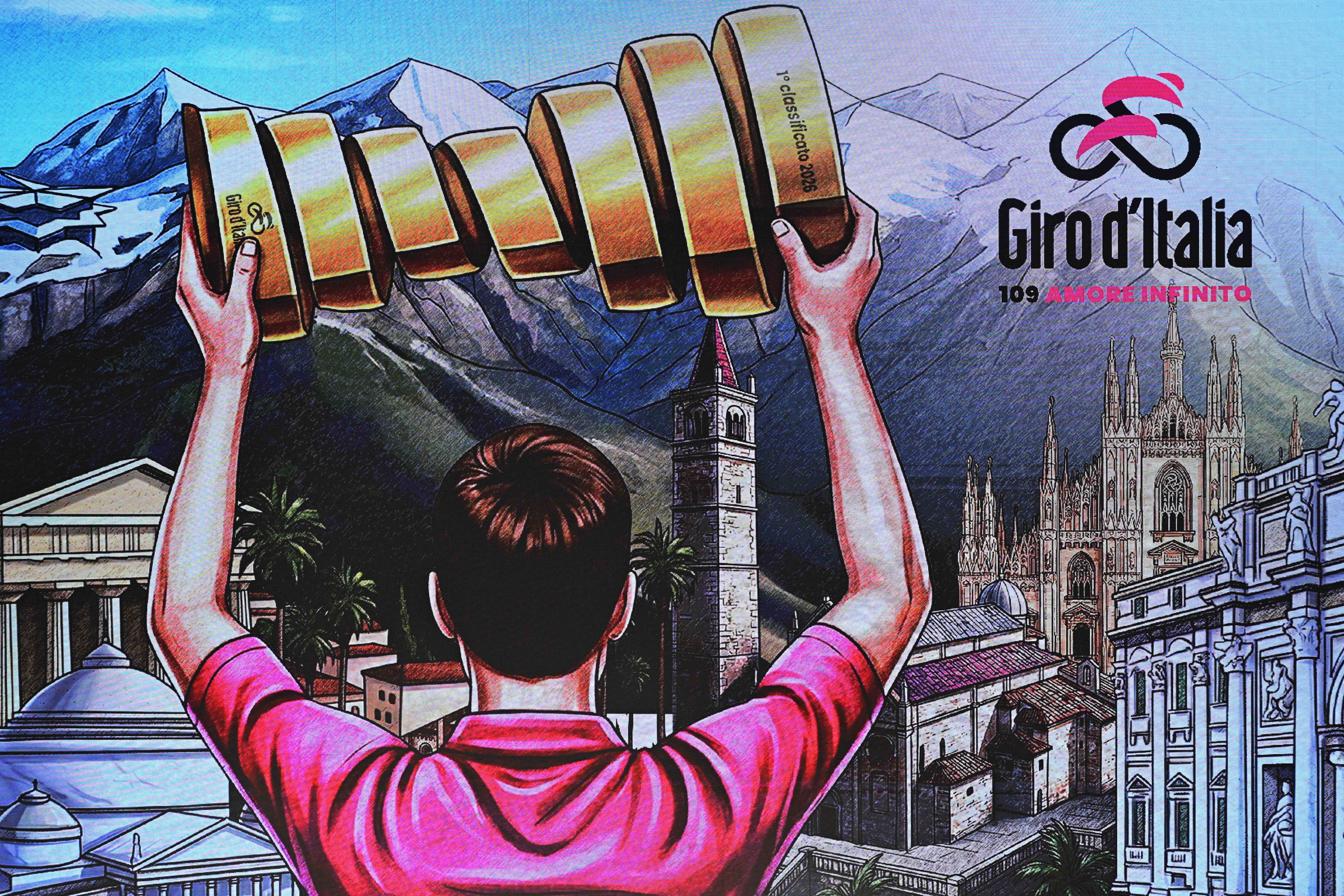 BULGARIA: Detail view during the team presentation of the 109th Giro d'Italia 2026