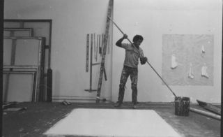 Jack Whitten at work in his studio in 1979