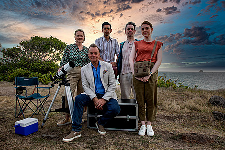 People: (L-R) Miriam Sworder (SARAH WOODWARD), Sunil Singh Kirmani (AMIT SHAH), Jeremy Herbert (KEVIN ELDON), Sally Blake (ALEXANDRA MOLONEY), Bertrand Sworder (CHRISTOPHER VILLIERS)