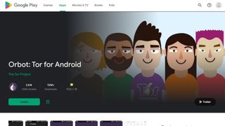 Website screenshot for Orbot on Google Play