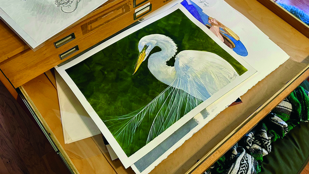 Images from Aaron Blaise's art studio