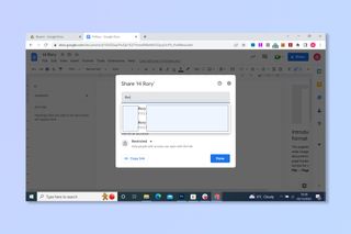The second step to sharing with others on google drive