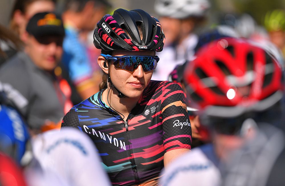 Alexis Ryan (Canyon-SRAM) before the start of Fleche Wallonne