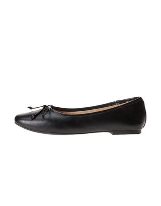 Pepper Drop Ballerinas für Damen mit Schleife, Schwarz, 8,5