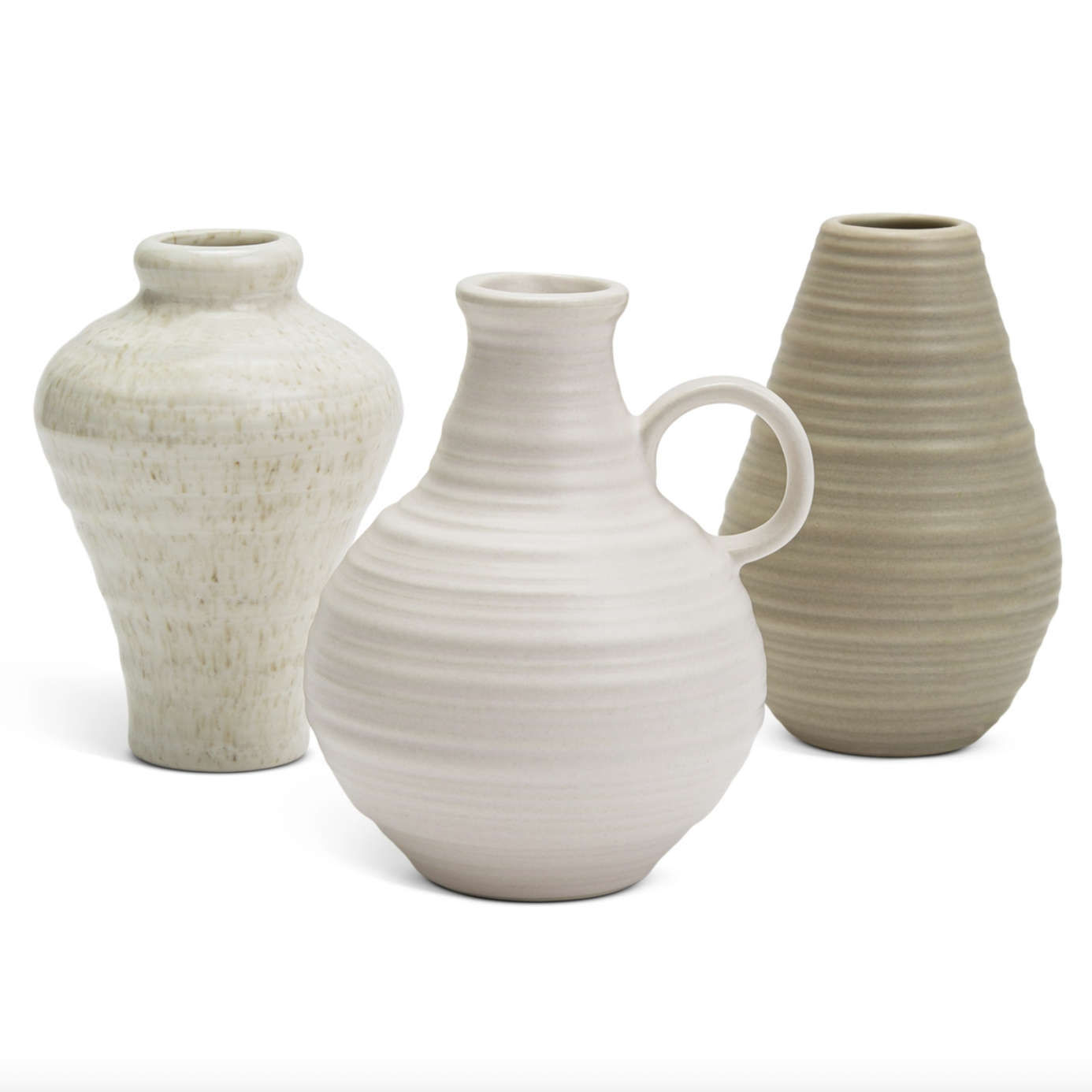 Habitat Ceramic Bud Vases - Set of 3 - Cream