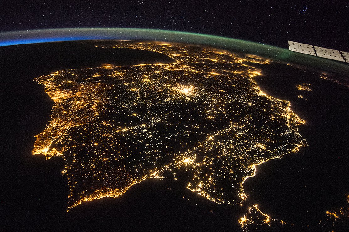 planet earth from space at night