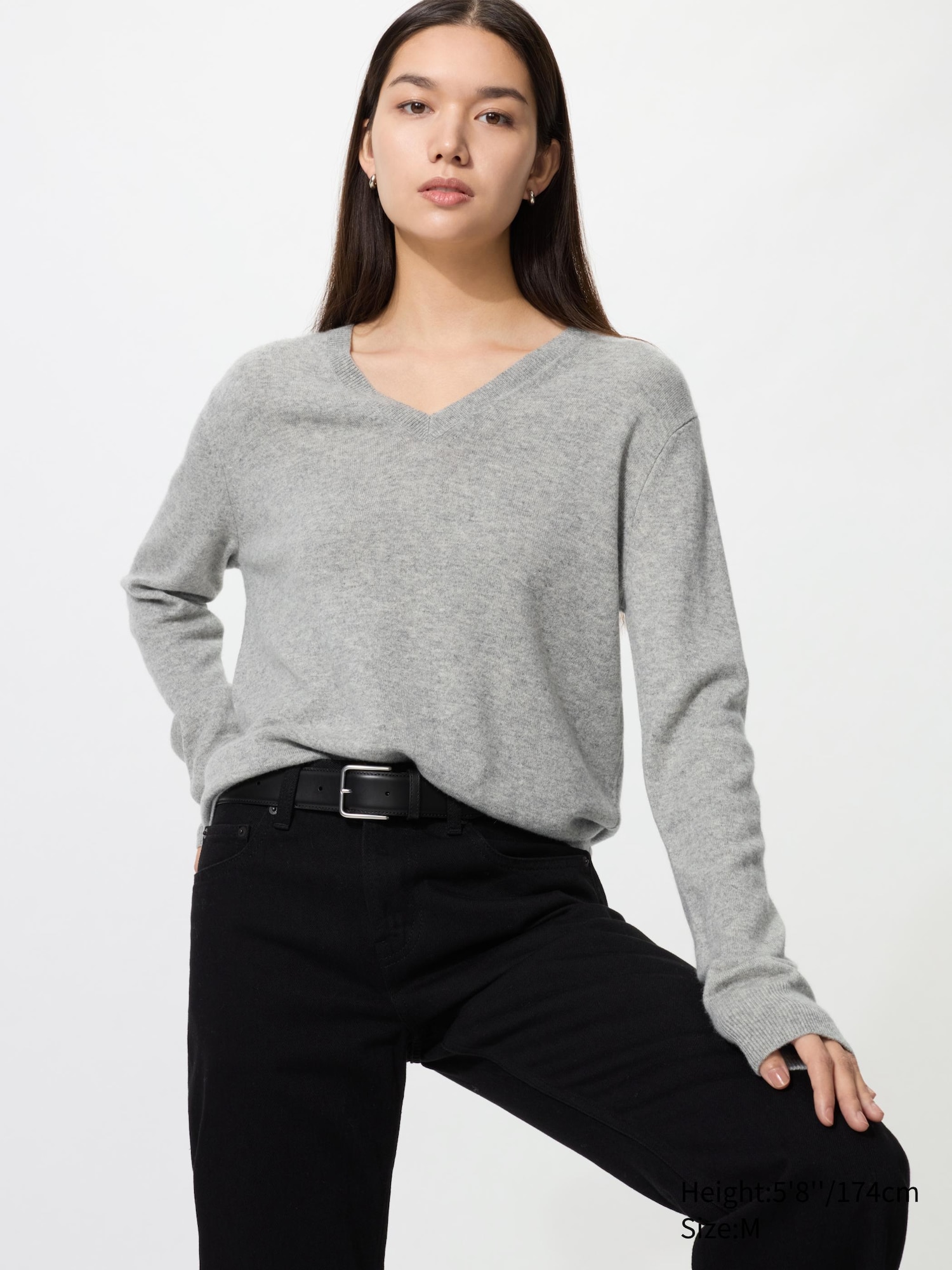 100% Cashmere V Neck Jumper