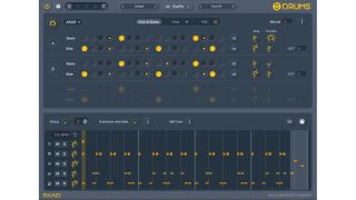 A screenshot of DAACI Natural Drums AI powered drum program