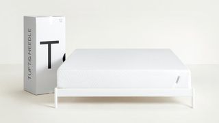 Tuft and Needle Original review: The mattress shown next to the white box it arrives in
