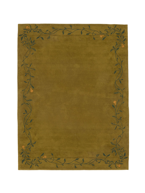 Pierce & Ward Vine Border Wool Rug, 5' x 8'