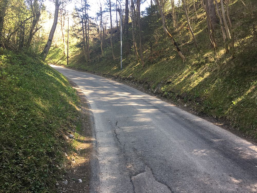 Looking up the H&ouml;ll climb