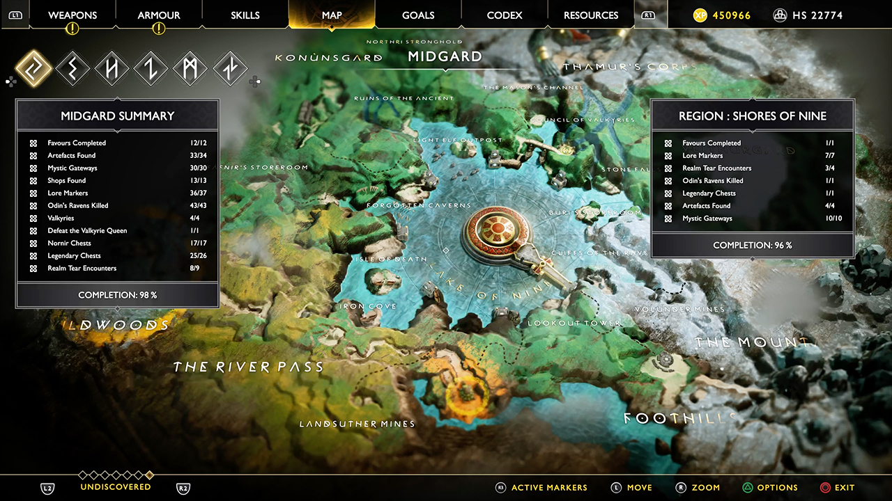 God of War - Midgard map
