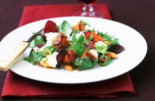 Roasted squash & goat's cheese salad