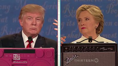 Trump and Clinton auto-tune the debate, with Weird Al Yankovic