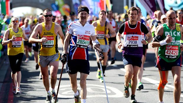 Runners at the London Marathon