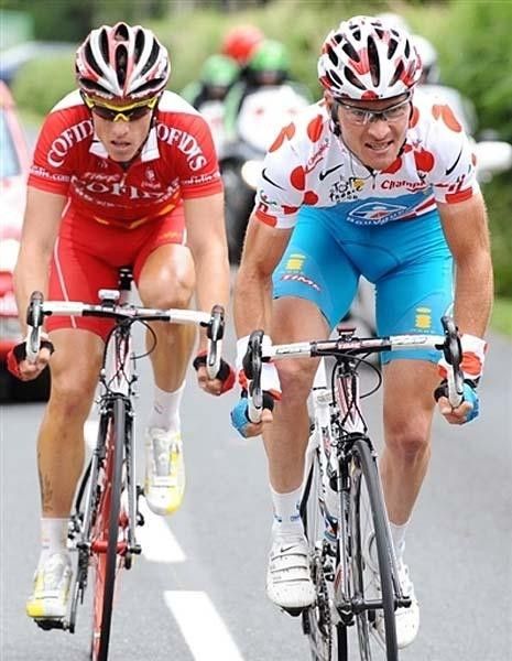 Thomas Voeckler on the right and Sylvain Chavanel