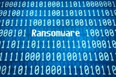 "Ransomware" text within binary code