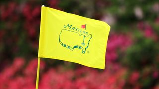 A Masters flag seen blowing in the wind