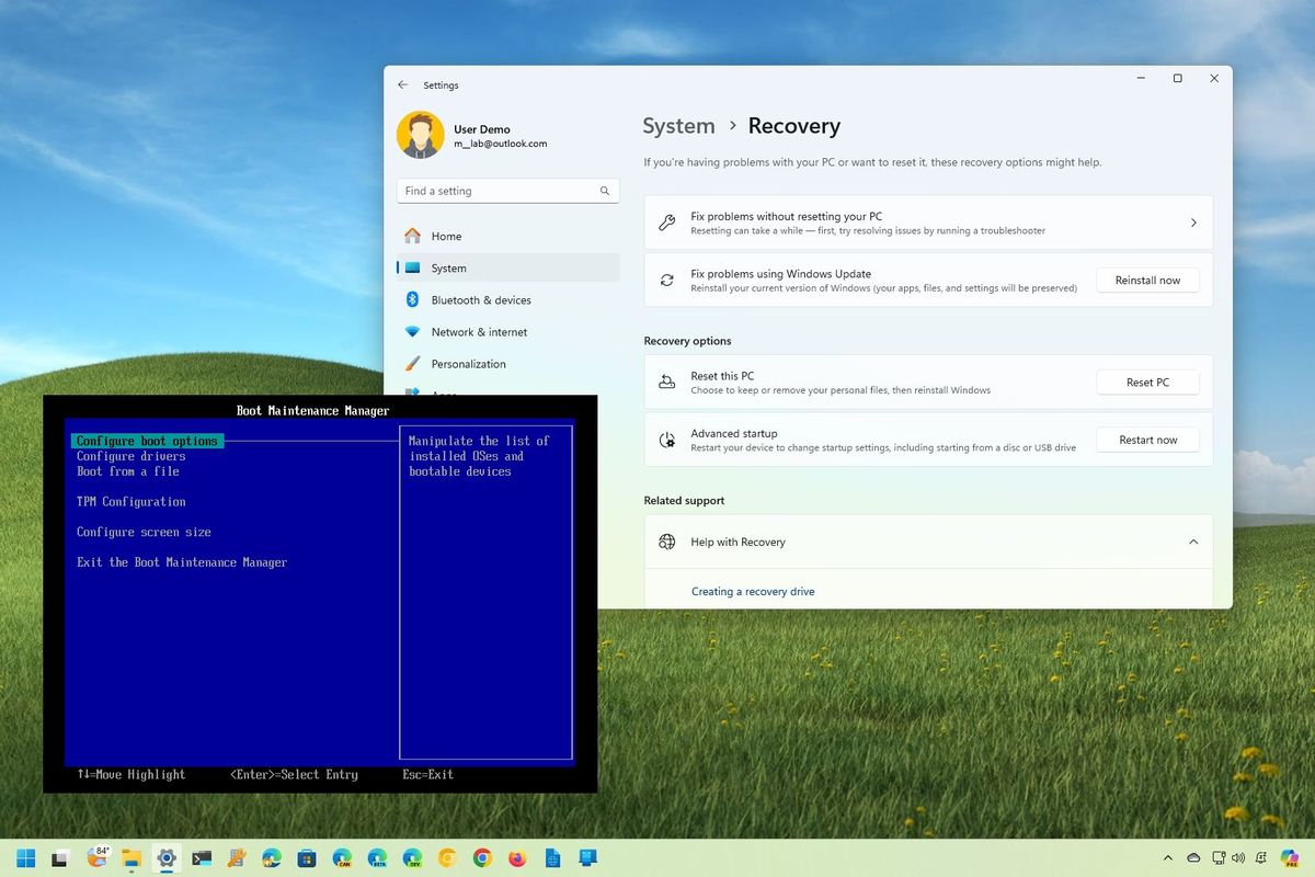 Windows 11 recovery settings