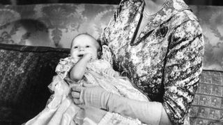 Princess Anne as a baby in October 1950