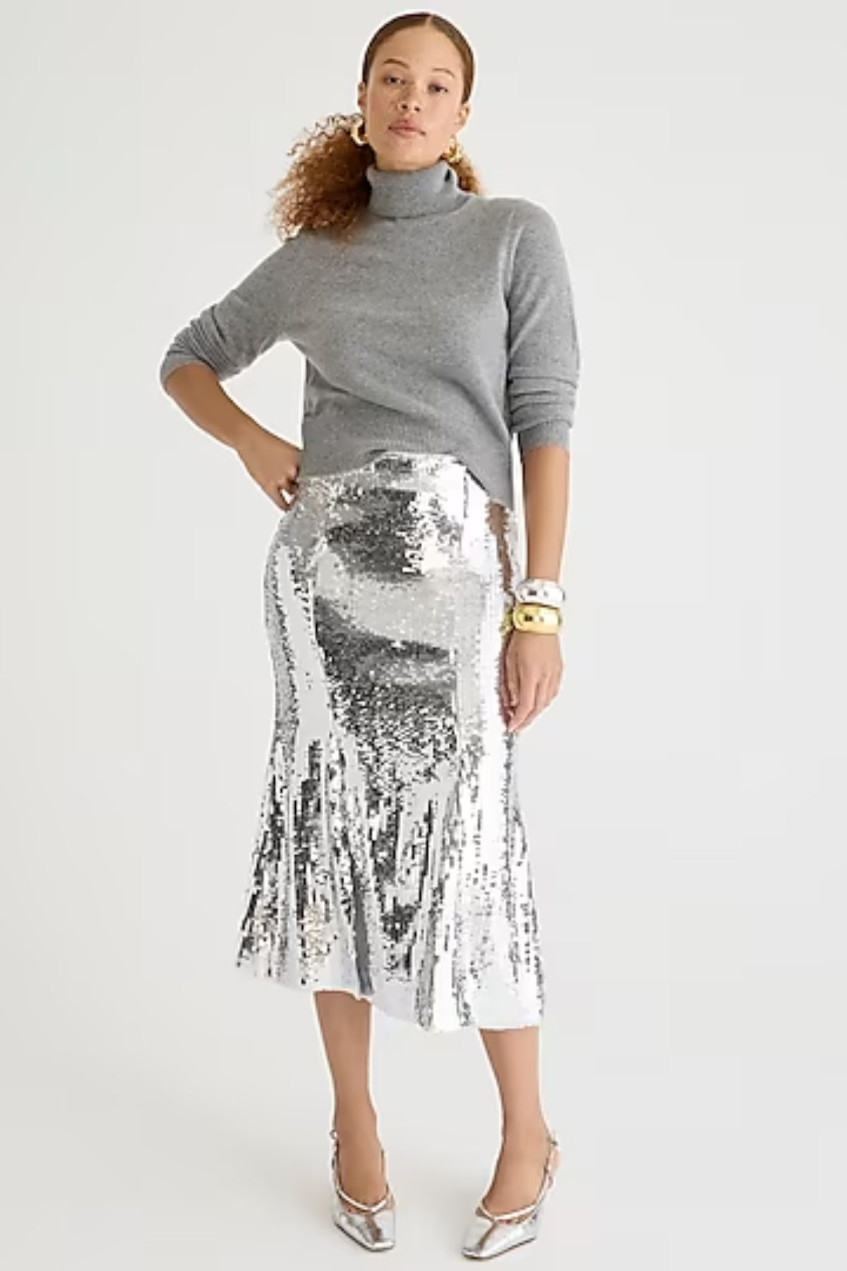 J.Crew Collection sequin slip skirt