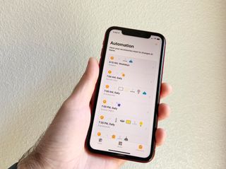 iOS Home app automation creation screen displayed on an iPhone