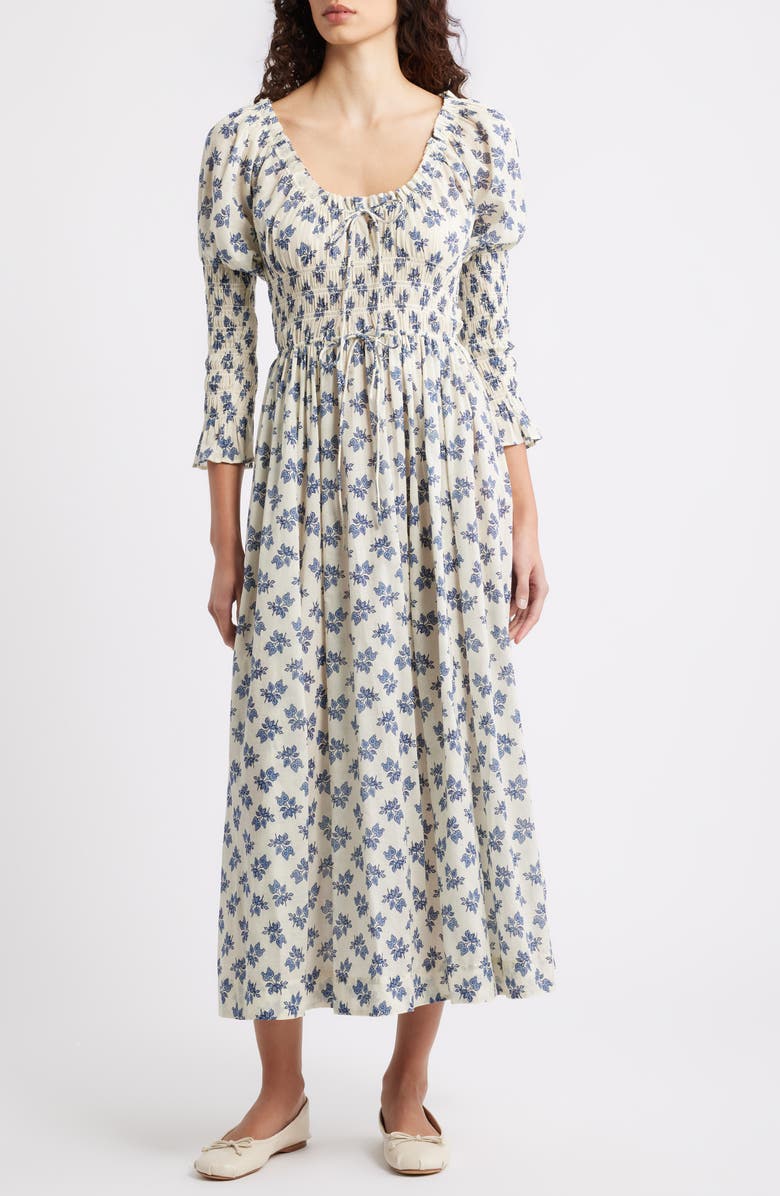 Kaira Floral Convertible Organic Cotton Poplin Dress