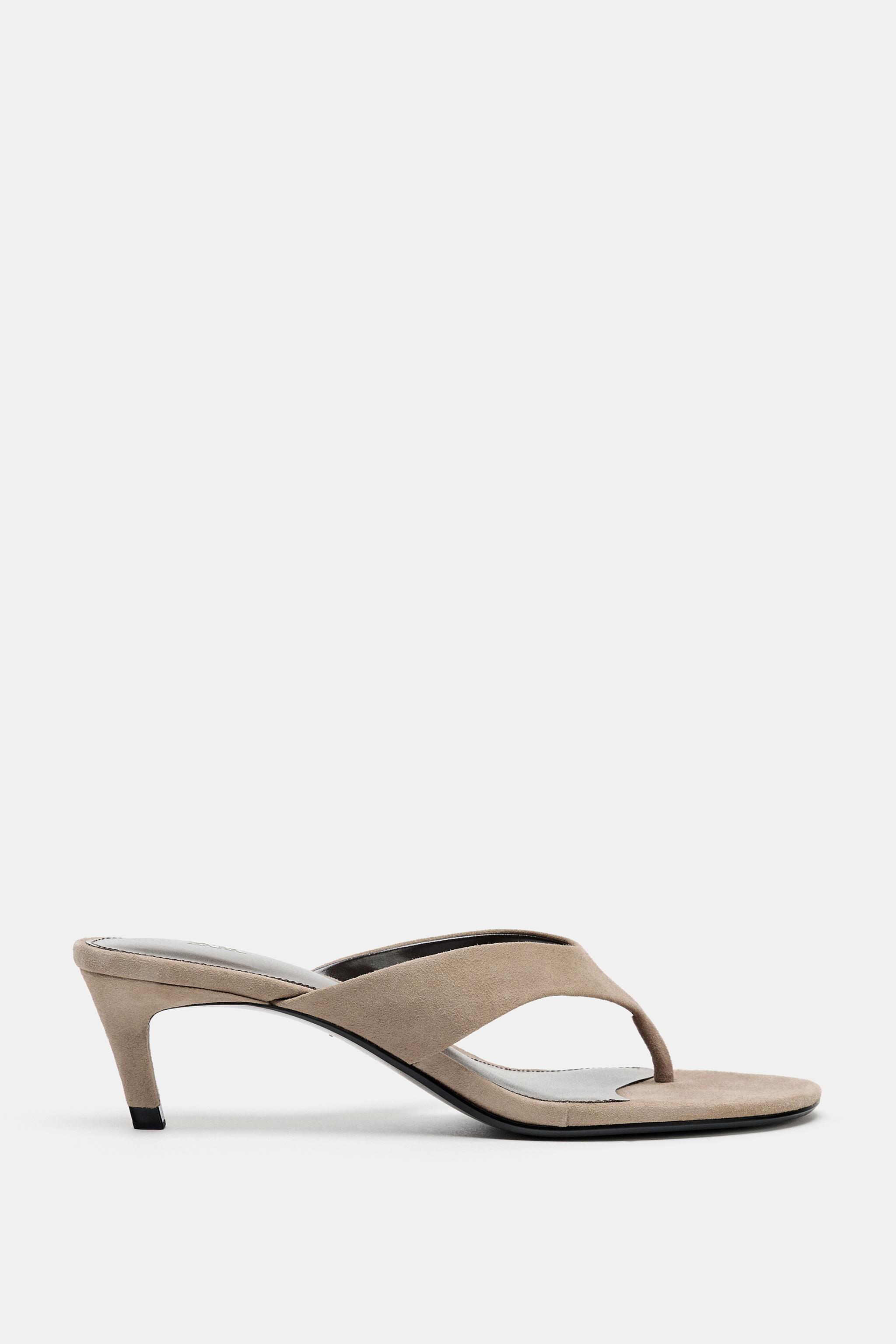 Suede High-Heel Sandals