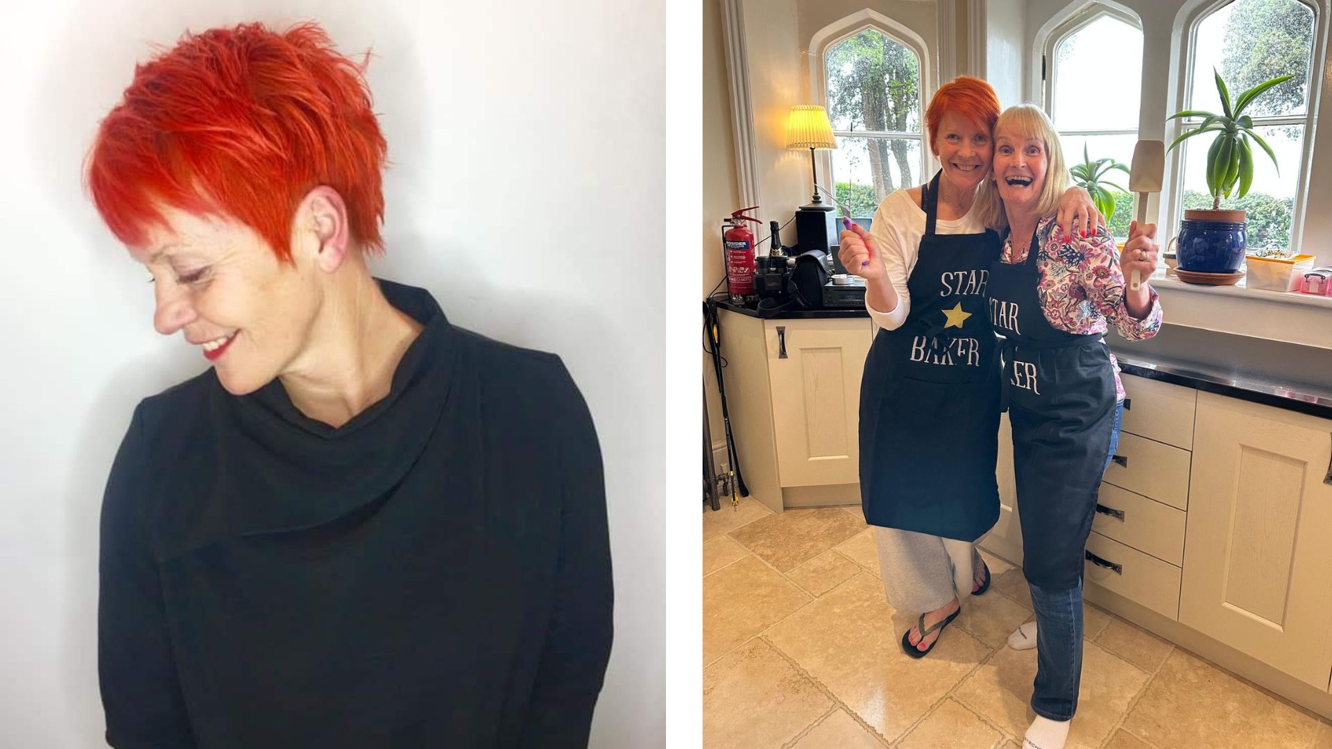 Annie Arscott with her short red hair