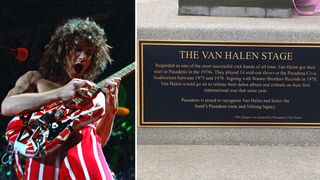Eddie Van Halen and the Van Halen Stage plaque