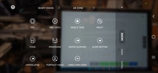 Samsung Galaxy S22 Ultra kamera-appens extra foto- och videolägen