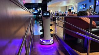 Meet BellaBot, the robot that delivers food and sings "Happy Birthday" at Stars and Strikes.