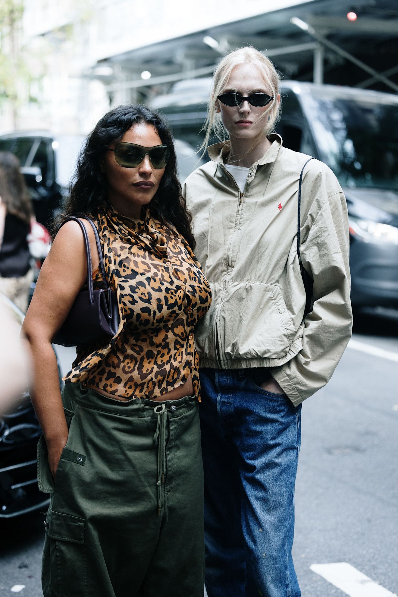 Paloma Elsesser and Alex Consani during NYFW.