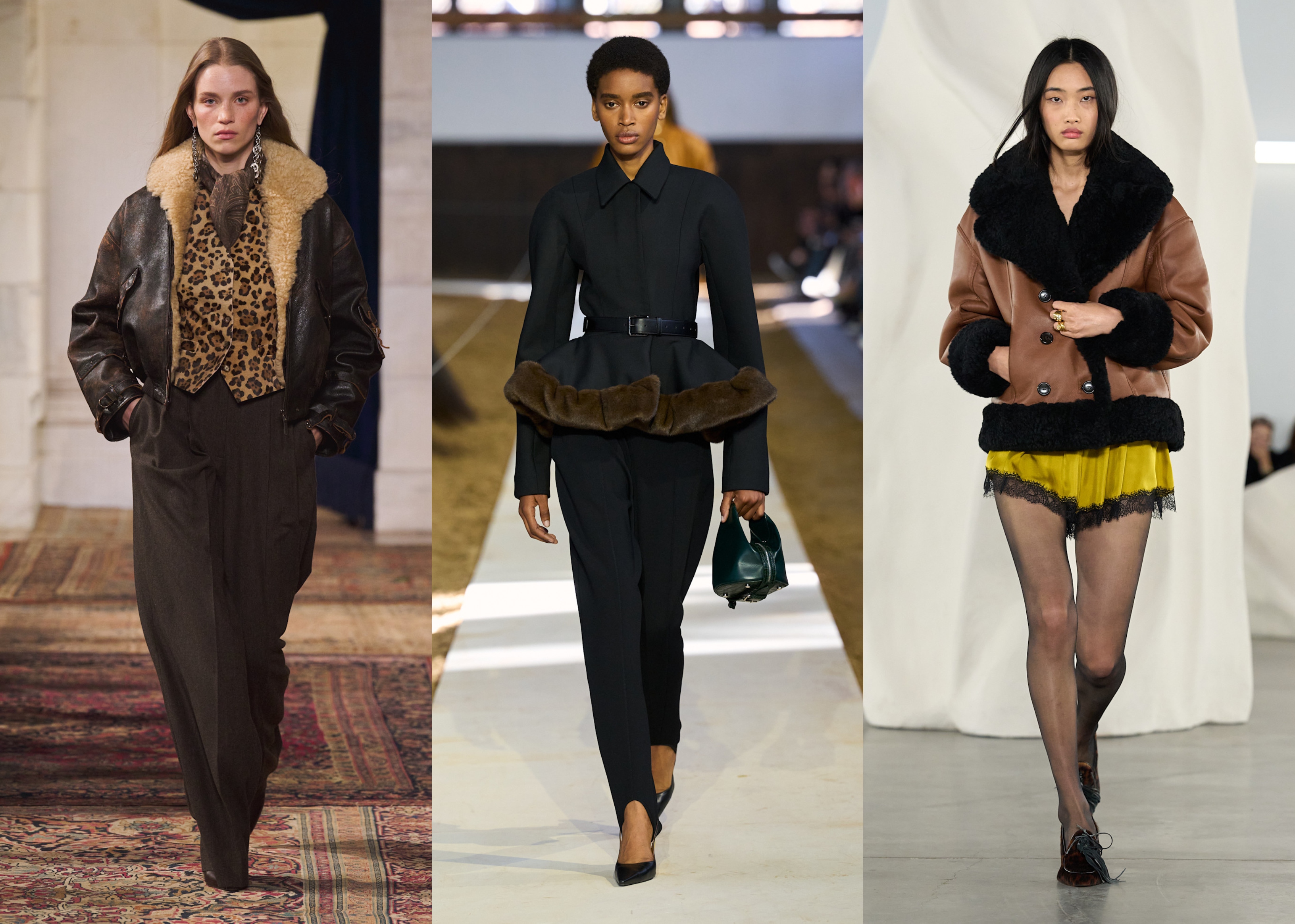 fur-trimmed jackets on the fall 2026 runways of ralph lauren, stella mccartney, and ulla johnson