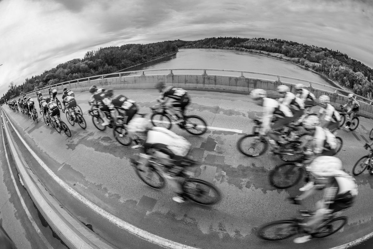 The peloton in action