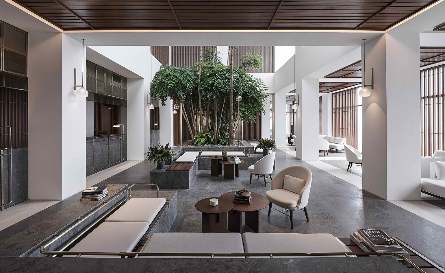 The lobby at Alila Bangsar hotel, Kuala Lumpur, Malaysia