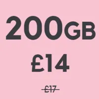 200GB data SIM only plan: £17, £14 a month at Smarty
Deal ends 13th February 2023