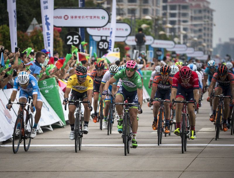 Sacha Modolo was the strongest in a close-fought sprint
