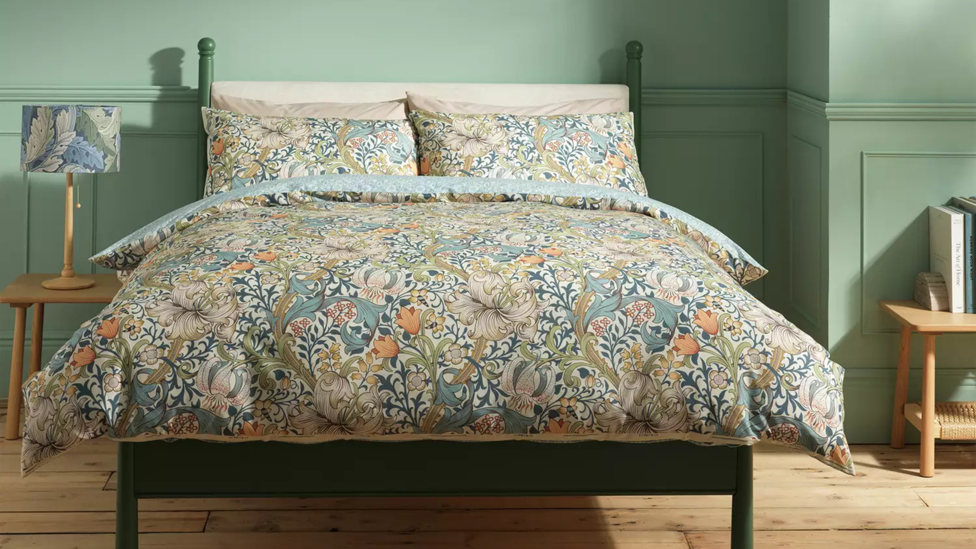 the Golden Lily Blue Bedding Set (£40 at Habitat)