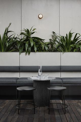 Minimalist interior design at Locura restaurant, Byron Bay, Australia