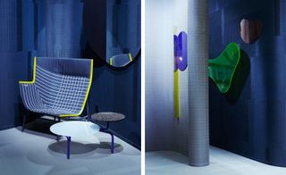 Swedish firm Bolon tapped London-based design duo Doshi Levien for a stand design that had curves in all the right places