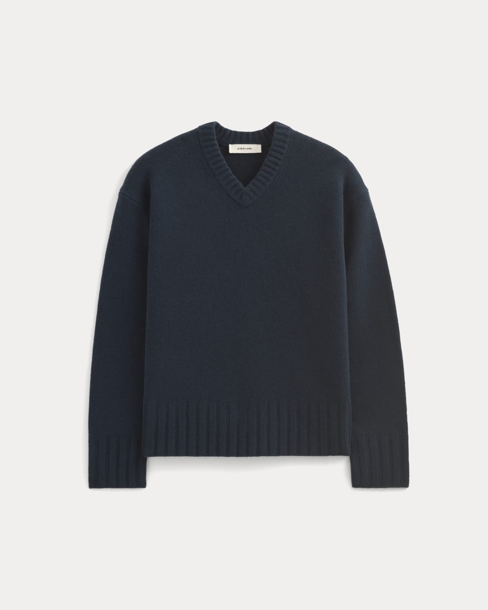 V-Neck Sweater in Extrafine Luxe Merino | Navy - Xxs